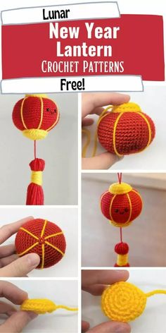 the instructions for how to crochet a new year lantern