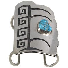 This is a Stunning early Hopi Cuff Bracelet. It is Hallmarked inside cuff. Large Turquoise stone. Double ring cuff. Measuring 3.50" x 2.20. This will fit a 6 up to a 7.25 inch wrist nicely. Sterling is Pliable so it can be made smaller or larger. Stunning workmanship on this Handmade Native American Indian Bracelet. This is out of a massive collection of Hopi, Zuni, Navajo, Southwestern, sterling silver and costume jewelry from one collector. Be sure to check our store front for more fabulous pi Indigenous Fashion, Amethyst Bangle, Vintage Cuff Bracelet, American Indian Jewelry, Native American Turquoise, American Turquoise, Turquoise Bracelet Cuff, Native Jewelry, Sterling Jewelry