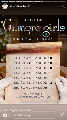 a list of christmas episodees on the app store's website, with an image of someone holding up a piece of paper