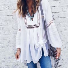 The Snowy Lace Blouse: A gorgeous lace blouse for the winter. www.spool72.com Tunic Outfit Winter, Chic Winter Outfit, Lace Tunic Tops, Draped Sleeves, Flowy Tunic, Chic Winter Outfits, Chic Fall Outfits, Bohemian Tops, Lace Tunic