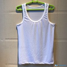 Orcajump - Yifu Fashionable Honeycomb Mesh Sleeveless Vest for Enhanced Breathability and Sexy Appeal A Group Of People, Group Of People, Nylon Fabric, Sleeveless Vest, Honeycomb, Mesh, Crew Neck, White, Clothes