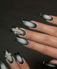 White Aura Nails, White Aura, Aura Nails, Punk Nails, Grunge Nails, Pearl Nails