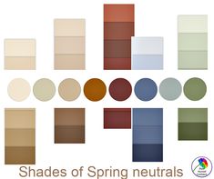 different shades of brown, beige and green are shown in this image with the text matching color tones