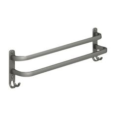 an image of two metal towel racks