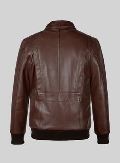 Turn up the style and make a bold entrance in our top-tier Airvoyant Bomber Leather Jacket, meticulously handcrafted from genuine leather. It's not just a jacket; it's your ticket to a look that's uniquely yours that creates a snug fit at the wrists and waist, helping to keep warmth in and cold air out.    Whether you're tackling your daily routine, heading to a laid-back office meeting, or embracing a night of fun and festivities, it's got you covered.    Made Using Pure Napa Sheep Skin Soft L Brown Leather Outerwear With Padded Collar, Leather Jacket With Padded Collar For Fall, Master Tailor, Sheep Skin, Office Meeting, Dark Tan, Cold Air, Turn Up, Top Tier