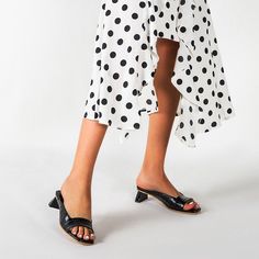 Step into summer in our effortlessly chic Low Heel Slip-On Mule Sandals. These beautiful heels feature an open back, wide heel, and a fun crocodile texture, making them a cute and easy go-to to complete any summer outfit. Pair with a sundress, maxi skirt, or jeans and wear for any occasion! Crocodile Texture, Wide Heels, Beautiful Heels, Low Heel Shoes, Slip On Mules, Mule Sandals, Shoe Size Chart, Leather Material, Summer Outfit