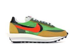 Nike LD Waffle Sacai Green Multi - BV0073-300 Waffle Sacai, Nike Air Tailwind, Turbo Green, Nike Sacai, New Nike Air Force, Nike Waffle, Nike Models, Black Cement, Baskets Nike