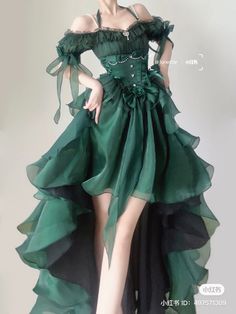 Green Flower Wedding, Flower Wedding Dress, Op Dress, 파티 드레스, Heavy Industry, Fantasy Dress