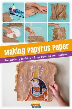 making papyrus paper fun activity for kids and step - by - step instructions