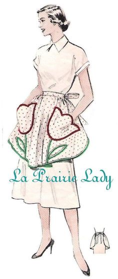 a drawing of a woman in a white dress with hearts on her chest and the words la pruit lady