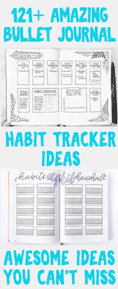 Bullet Journal Ideas- Tons of ideas to set up a habit tracker in your bullet journal! Get lots of bullet journal inspiration, including perfect layouts, ideas to track, how to organize your information, tips on making set up easier, and other valuable bujo information! Habit Tracking Ideas, Journal Habit Tracker Ideas, Bullet Journal Habit Tracker Ideas, Habit Tracker Ideas, Bullet Journal Habit Tracker, Journal Habit Tracker, Habit Tracker Bullet Journal