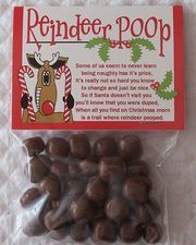 reindeer poop candy in a cello bag