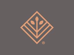 an orange and black logo for a flower shop