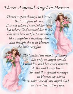 an angel poem with two angels holding flowers