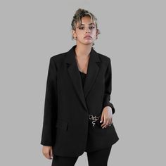 Blvck Oversize Blazer Blvck Paris, Oversize Blazer, Vest Blazer, Snake Design, S M, Traditional Fashion, All Black Outfit, Lifestyle Clothing, Oversized Blazer