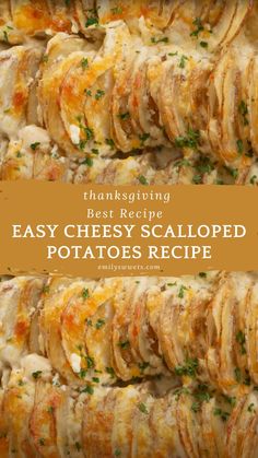 Easy Cheesy Scalloped Potatoes Recipe Easy Cheesy Scalloped Potatoes Recipe, Easy Cheesy Scalloped Potatoes, Easy Scalloped Potatoes Recipe, Cheesy Scalloped Potatoes Recipe, Scalloped Potatoes Recipe, Cheesy Scalloped Potatoes, Potatoes Baked, Easy Delicious Dinners, Scalloped Potatoes Cheesy