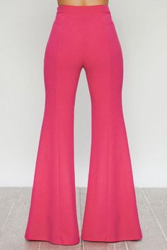 Casual, Pants, Bottoms, High Waisted, Hot Pink Pants, Flare Pants, Retro Pants, Vintage Pants Modern Day Aurora Outfit, Harry Styles Outfit Inspo, Hot Pink Pants, Harry Styles Outfit, Pink Model, Movies Outfit, Pink Jeans, Bell Bottom Pants, Pink Pants