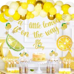 a little lemon is on the way dessert table