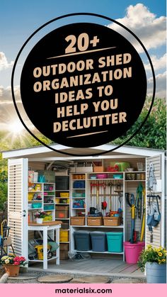 20+ outdoor shed organization ideas to help you declutter. 7x7 Shed Organization, Lifetime Shed Storage Ideas, Metal Shed Organization Ideas, 10x12 Storage Shed Organization Ideas, Organize Garden Tools In Shed, Shed Organization Ideas, Spray Paint Storage, Shed Playhouse, Tool Wall Storage