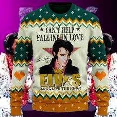 Elvis Presley Long Live The King Ugly Christmas Sweater Perfect And Unique Gifts For Adults Kids On Christmas Elvis Presley Christmas, Long Live The King, Can't Help Falling In Love, 3d Sweater, Ugly Xmas Sweater, Cant Help Falling In Love, Xmas Sweater, Long Live, Gifts For Adults