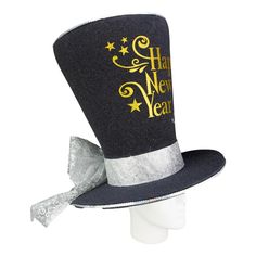 This Happy New Year Top Hat will definitely make you stand out at your next Party, Hora Loca, Wedding, Corporate Event, Birthday, Quinceanera, or Christmas Party! It can be used as a wedding hats, top hats, photo booth props, or a party favor. New Years Eve Tops, 30th Birthday Decorations, Foam Party, Funny Hats, Top Hats, Christmas Tops, Booth Props, Wedding Hats, Photo Booth Props