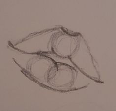 a pencil drawing of two cherries sitting on top of each other