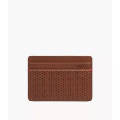 This perforated leather card case features 1 slide pocket and 4 credit card slots. Fossil leather products support responsible manufacturing via the Leather Working Group. Minimalist Watch, Satchel Backpack, Satchel Tote Bag, Rfid Wallet, Leather Card Case, Large Wallet, Rose Gold Watches, Backpack Travel Bag, Leather Products