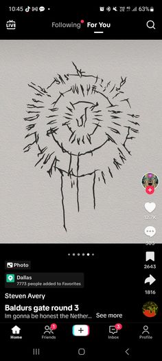 an image of someone's drawing on their phone