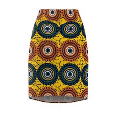 Comfortable and soft, this high quality AOP pencil skirt is cut close to the body. A perfect gift for a birthday, anniversary, mother's day  Inspired by the freedom of creativity, it's perfect for standing out on any occasion. .: 95% Polyester 5% Spandex .: Mid waist fit .: Printed on care label in black color .: White thread color .: Assembled in the USA from globally sourced parts Ankara fashion pencil skirt African prints skirt African fabric skirt African clothing straight skirt African wax skirt colorful African style skirt, afrocentric gifts, gift for her tribal skirt Ankara fashion pencil skirt, African style skirt, afrocentric gift for her, black girl magic gift, african mom gifts. Skirt African Style, African Pencil Skirt, African Print Pencil Skirt, Styles Ankara, Style Africain, African Print Skirt, African Fashion Skirts, Magic Gift