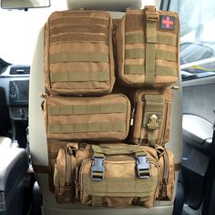 PRICES MAY VARY. 🚗 Universal Fitment - Universal Tactical Seat ​Back Organizer for All Vehicel Such as Jeep,Truck,SUV, Car, Ford,Chevy,Toyota etc. 🚗 Multifunctional Storage - Design with 5 Molle bags on the back to help you store tactical gear & personal items and save space. Difference sizes of Molle bags help you classify your items so easily.you can set the Tactical Seat ​Back Organizer according to your own habits and need. 🚗 Great storage solution - Provide Great storage solution for car Truck Bed Storage Organizers, Tactical Seat Back Organizer, Tactical Gear Storage Locker, Amazon Tactical Gear, Storage Bags For Car, Tactical Gear Shelf, Truck Vault Storage, Outdoorsman Storage, Gifts For Off Roaders