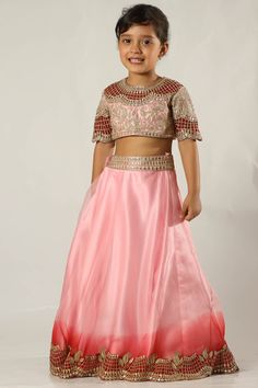 Pink blouse with zari embroidered motifs and mirror work. Paired with shaded lehenga and net dupatta.
Components: 3
Fabric: Lehenga and blouse: Organza;
Dupatta: Net
Neckline: Round
Sleeve Length: Half
Color: Red, pink
Embroidery
Scalloped lehenga and sleeve hems
Dupatta with mirror and scalloped hem
Closure:
Blouse: Conealed back placket
Lehenga: Side hook - Aza Fashions Festive Pink Skirt Set, Anarkali Skirt Set With Zari Work For Festive Occasions, Eid Festive Skirt Set With Zari Work, Party Wear Red Sets With Mirror Work, Bollywood Pink Skirt Set With Zari Work, Pink Bollywood Skirt Set With Zari Work, Festive Party Wear Sets In Art Silk, Festive Skirt Set With Zari Work For Eid, Festive Eid Skirt Set With Zari Work