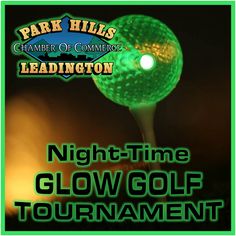 the night time glow golf tournament poster