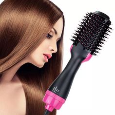 Product Description: The one-step hair dryer & volumizer brush is designed to dry curly and style in a single step, easy to detangle your hair. Blow dryer brush working with ionic technology to make your hair stylish, shiny and smooth. Hot Air Brush Multiple Heat Settings: LOW - blow air for fine hair MIDDLE - low speed, warm air for normal hair HIGH - high speed, hot air for fast drying, for thick and curly hair How to Use One Step Hair Dryer: 1. Firstly use towel drying hair to remove excess w Hair Blow Dryer Brush, One Step Hair Dryer, Blow Dryer Brush, Curled Ends, Hot Brush, Hot Air Brush, Dryer Brush, Blow Dry Brush, Hair Dryer Brush