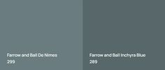 two different shades of gray and black with the words farrow and ball times on them