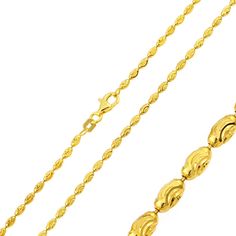 Sterling Silver 925 Gold Plated Oval Curved Dc Bead Chains - Item#Ch324 Gp-11 Bead Chain Necklace, Bead Ball, Chain Necklace Gold, Ball Chain Necklace, Bead Chain, Silver Moon, Gold Plated Necklace, Fashion Jewelry Necklaces, Gold Plated Chains