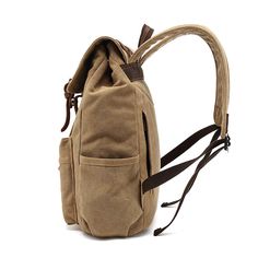 Canvas With Leather Travel Backpack Canvas And Full Grain Leather Rucksack Canvas Laptop Backpack YS138 Model Number: YS138 Dimensions: 11.4"L x 4.7"W x 17.3"H / 29 cm(L) x 12 cm(W) x 44 cm(H) Weight: 2.31 lb / 1.05 kg Hardware: Brass Hardware Shoulder Strap: Adjustable Color: Khaki / Coffee / Army Green / Grey / Black Features: • Canvas With Genuine Natural Leather• Inside 1 Cell Pocket, 1 Wallet Pocket,1 Zipper Pockets, 1 Laptop Pocket.• YKK Zipper• Adjustable Shoulder Strap• Can fit a 15.6" L Leather Travel Backpack, Modern Bag, Business Backpack, Mens Travel, Leather Rucksack, Daily Bag, Black Features, Ykk Zipper, Vintage Canvas