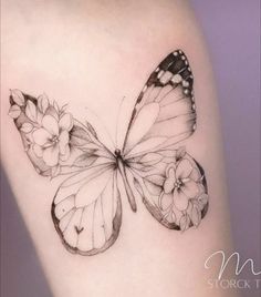 Zicxa Photos, Butterfly With Flowers, 40 Aesthetic, Tattoo Artist Tattoo, Tattoo Design Tattoo, Beauty Tattoo, Small Butterfly Tattoo, Mommy Tattoos