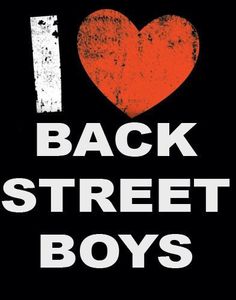 i love back street boys t - shirt with an image of a heart and stars