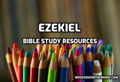 several colored pencils with the words habakkuk bible study resources in front of them