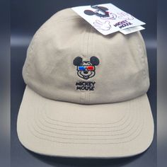 Mickey Mouse Mickey Art Ball Cap Adjustable Strap Tan Uniqlo Nwt Adjustable Mickey Mouse Fun Hat, Casual Cotton Hats With Mickey Mouse Detail, Casual Cotton Mickey Mouse Hats, Casual Mickey Mouse Baseball Cap, Adjustable Cotton Mickey Mouse Hat, Adjustable Mickey Mouse Cap, Disney Accessories, Ball Cap, Uniqlo