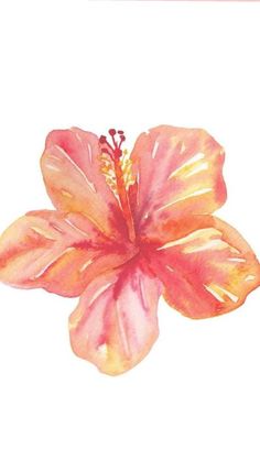 a watercolor painting of a flower on a white background