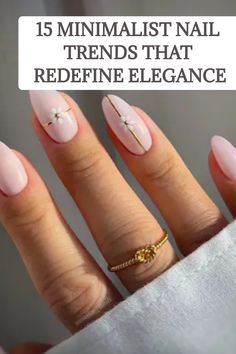 Suttle Nails Design, Gel Nails Professional Look, Easy Classy Nail Art, Mitral Nail Designs, Elegant Nail Designs For Short Nails, Nail Art Designs Using Foil, Easy Fancy Nail Designs, Minimalist Ombre Nails, White Stripe Nail Design