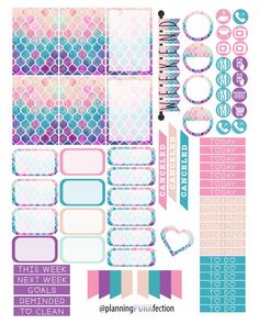 the mermaid planner sticker kit