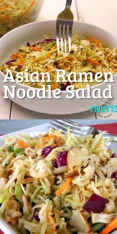 Asian Ramen Noodle, Asian Ramen Noodle Salad, Asian Coleslaw, Ramen Noodle Recipes, Cold Salad, Tasty Videos