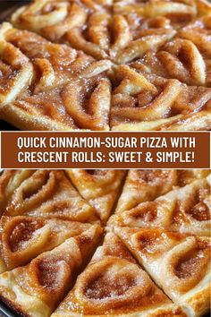 cinnamon - sugar pizza with crescent rolls, sweet & simple is an easy dessert recipe