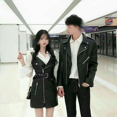 Korean Couple Outfits, Bts Cute, Couples Outfit, Couple Dress, Cute Couple Outfits, Matching Couple Outfits, Korean Girl Fashion, Looks Black