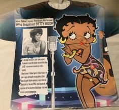 100% polyester shirts, brand new never worn  this item is a unisex shirt. i ship within 2 business days  email we with any questions Vacation Tee Shirts, Esther Jones, Baby Esther, Betty Boop Shirt, Child Singers, Women History, Black Betty Boop, Hidden Figures, Dream Fashion