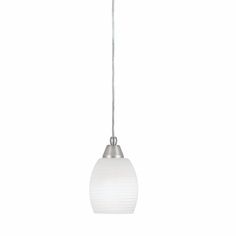 a white light hanging from a ceiling fixture