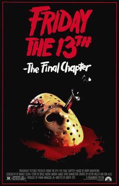 Friday The 13th Movie, Friday The 13th Poster, Les Goonies, Friday The 13th Tattoo, Jason Vorhees, The Final Chapter, Slasher Movies