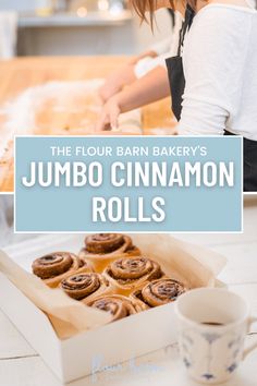 the flour barn bakery's jumbo cinnamon rolls are delicious and easy to make